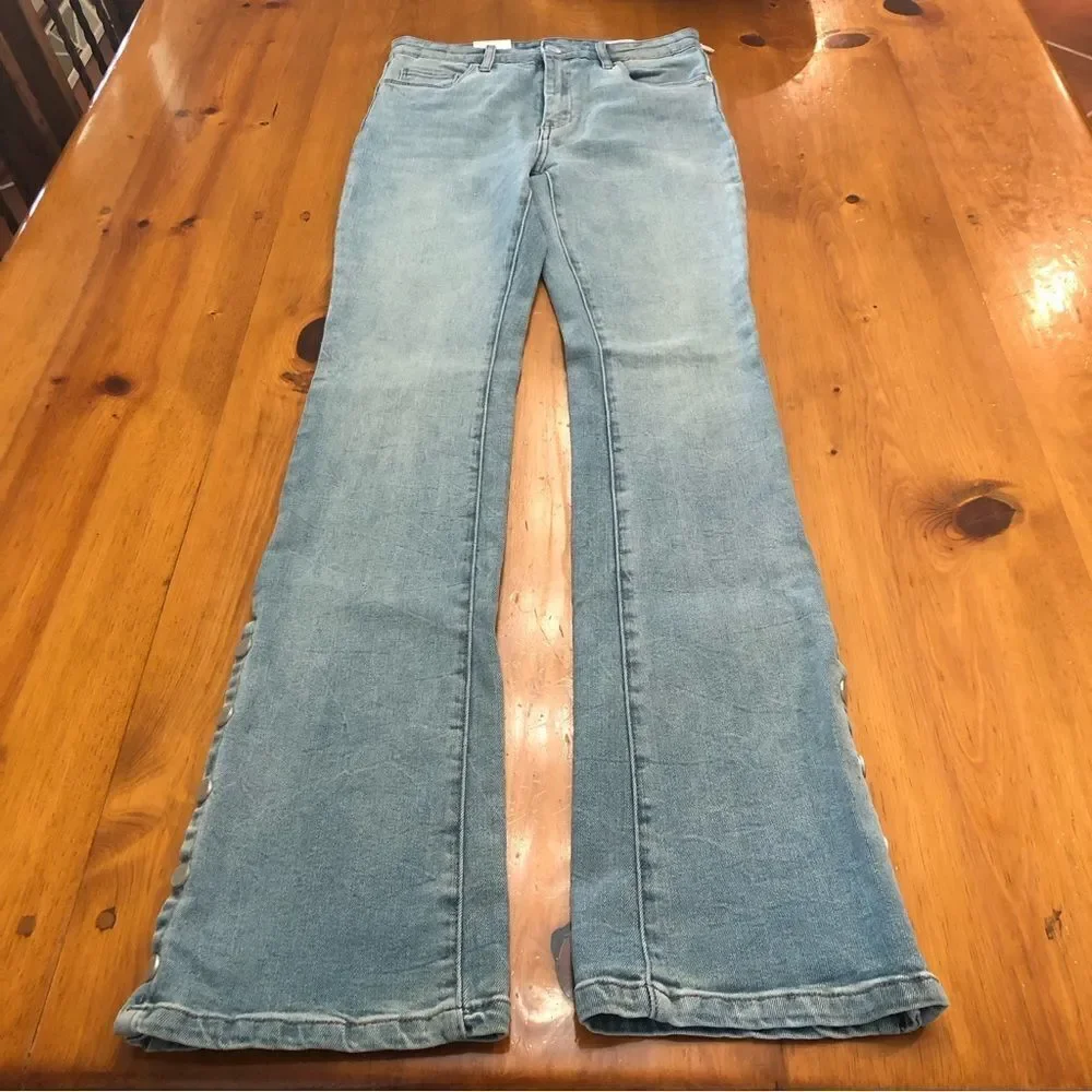 NWT Blank NYC The Hoyt High Rise Mini Flare
